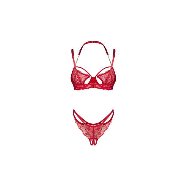 Matildea ensemble lingerie ouvert rouge